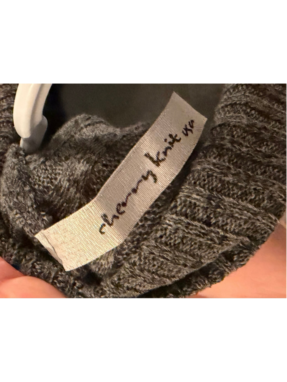 Cherry Knit Women’s Medium Gray Cold Shoulder Turtleneck Sweater Dress - Picture 6 of 7